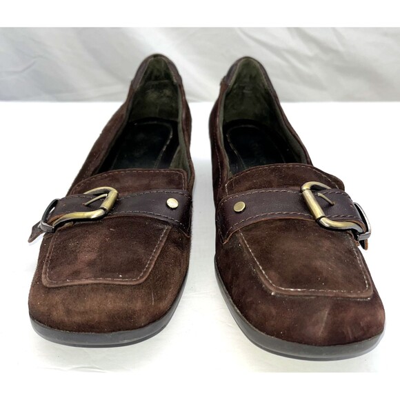 Liz Clairborne Belt Buckle Brown suede shoes 10 M - Picture 2 of 6